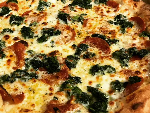 Pepperoni and spinach