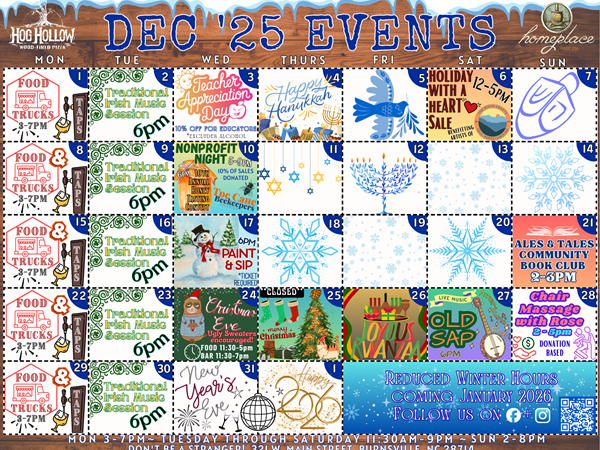 December event calendar