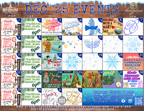 December event calendar