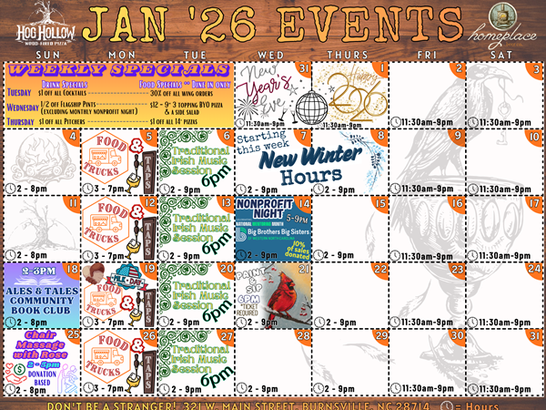 January events calendar