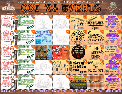October event calendar